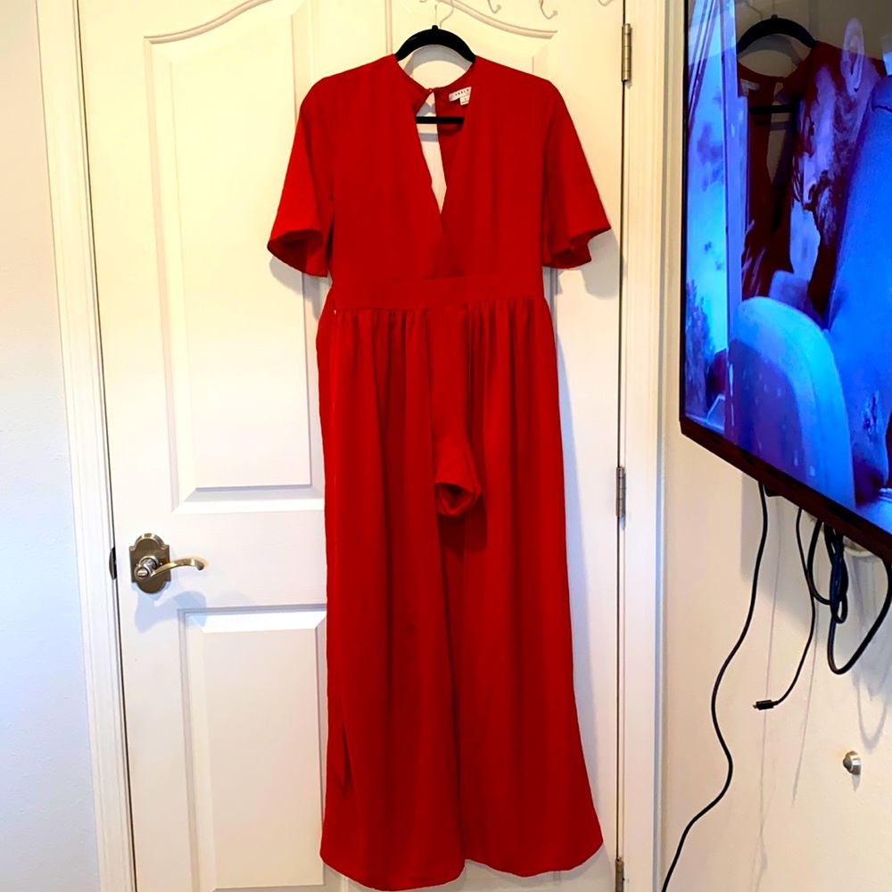 Red orange jumpsuit